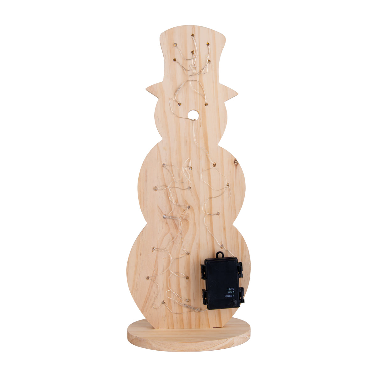 LED-Holz-Dekoleuchte "SNOWY" klein