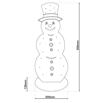 LED-Holz-Dekoleuchte "SNOWY" klein