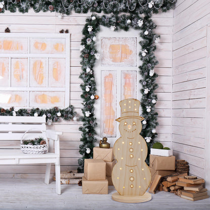LED-Holz-Dekoleuchte "SNOWY" klein