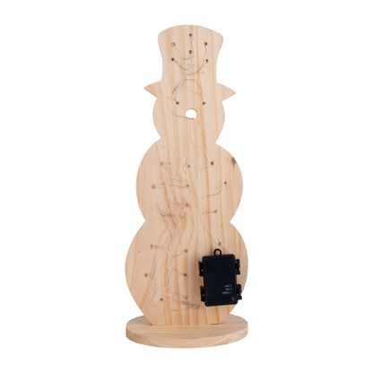LED-Holz-Dekoleuchte "SNOWY" H:80cm