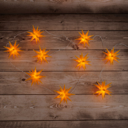 LED Lichterkette "3D-STERNE" gelb