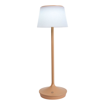 LED / CCT Solar-/ Akkutischleuchte "EMMI" H: 38cm almond