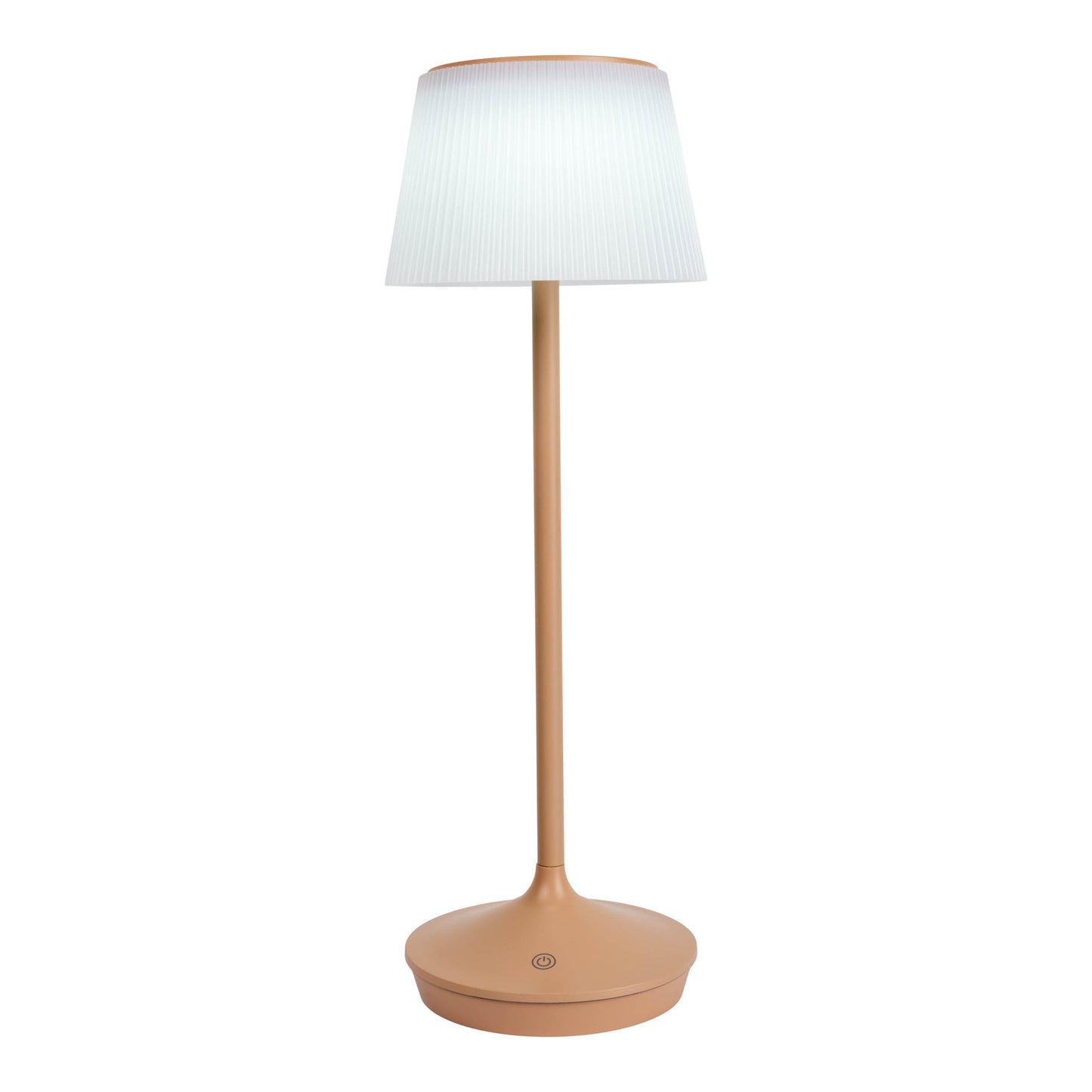 LED / CCT Solar-/ Akkutischleuchte "EMMI" H: 38cm almond