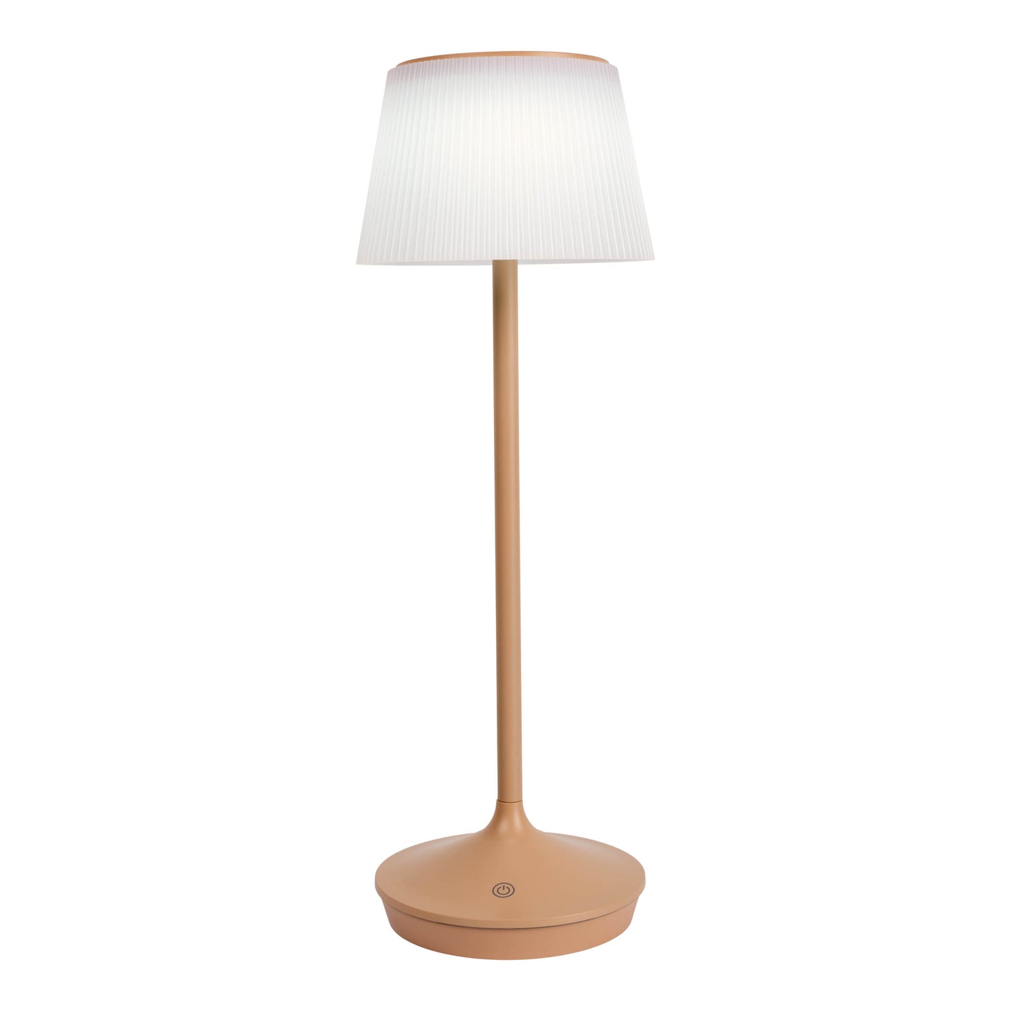 LED / CCT Solar-/ Akkutischleuchte "EMMI" H: 38cm almond