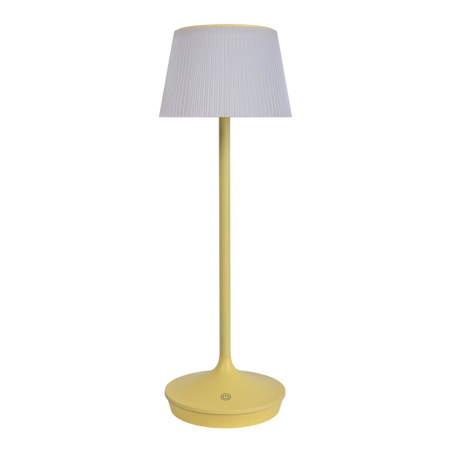 LED / CCT Solar-/ Akkutischleuchte "EMMI" H: 38cm gelb