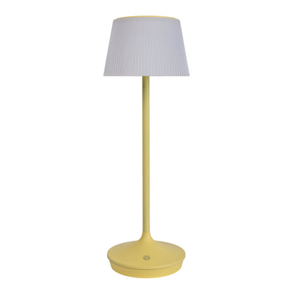 LED / CCT Solar-/ Akkutischleuchte "EMMI" H: 38cm gelb