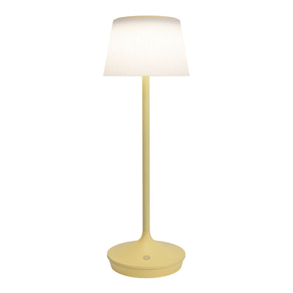 LED / CCT Solar-/ Akkutischleuchte "EMMI" H: 38cm gelb
