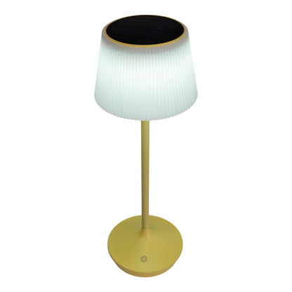 LED / CCT Solar-/ Akkutischleuchte "EMMI" H: 38cm gelb