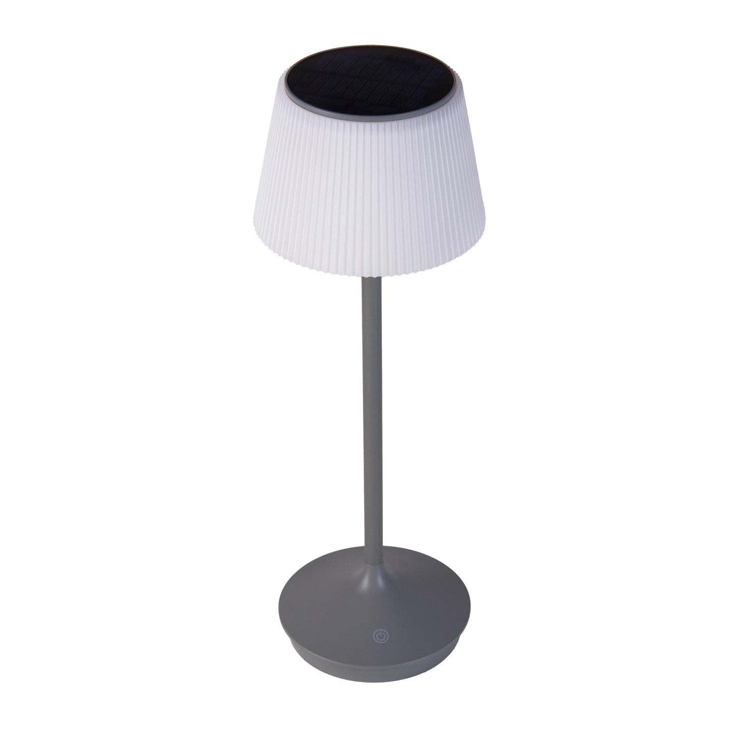 LED / CCT Solar-/ Akkutischleuchte "EMMI" H: 38cm grau