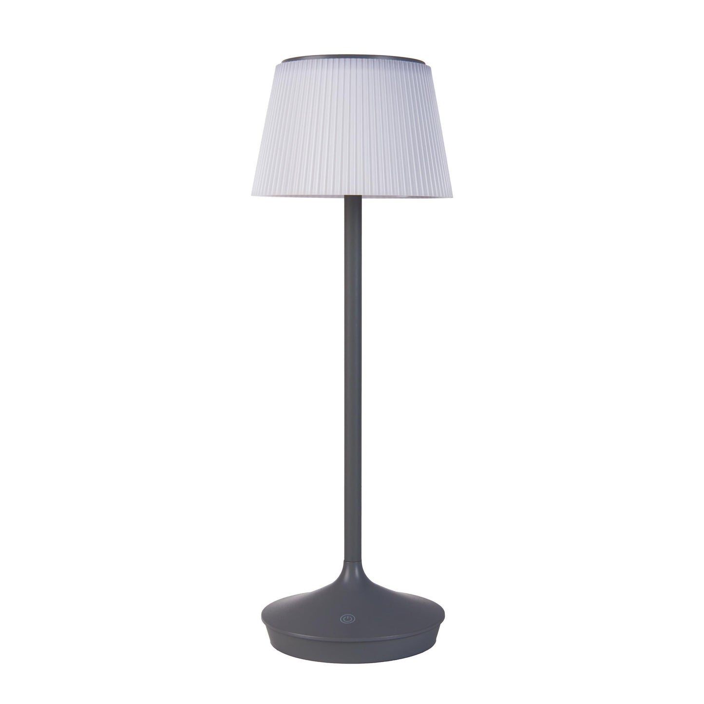 LED / CCT Solar-/ Akkutischleuchte "EMMI" H: 38cm grau