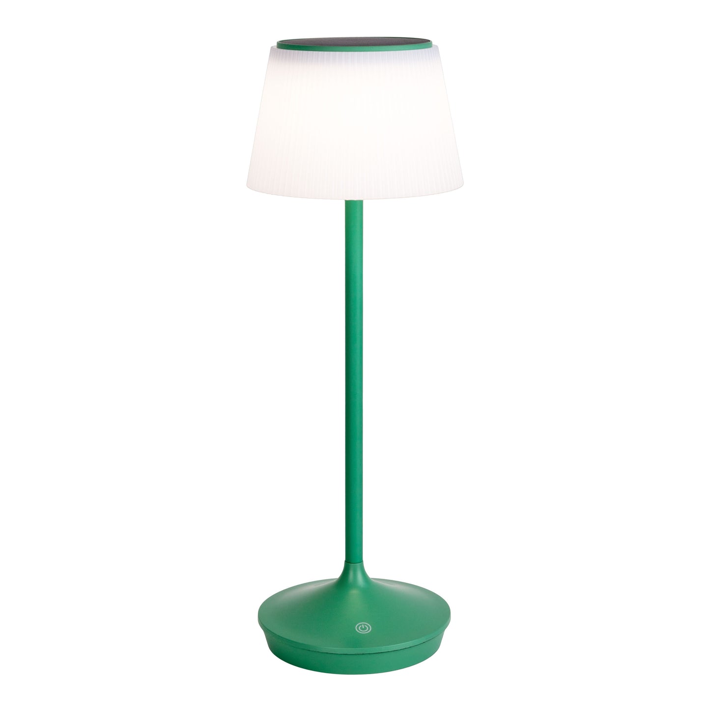 LED / CCT Solar-/ Akkutischleuchte "EMMI" H: 38cm grün