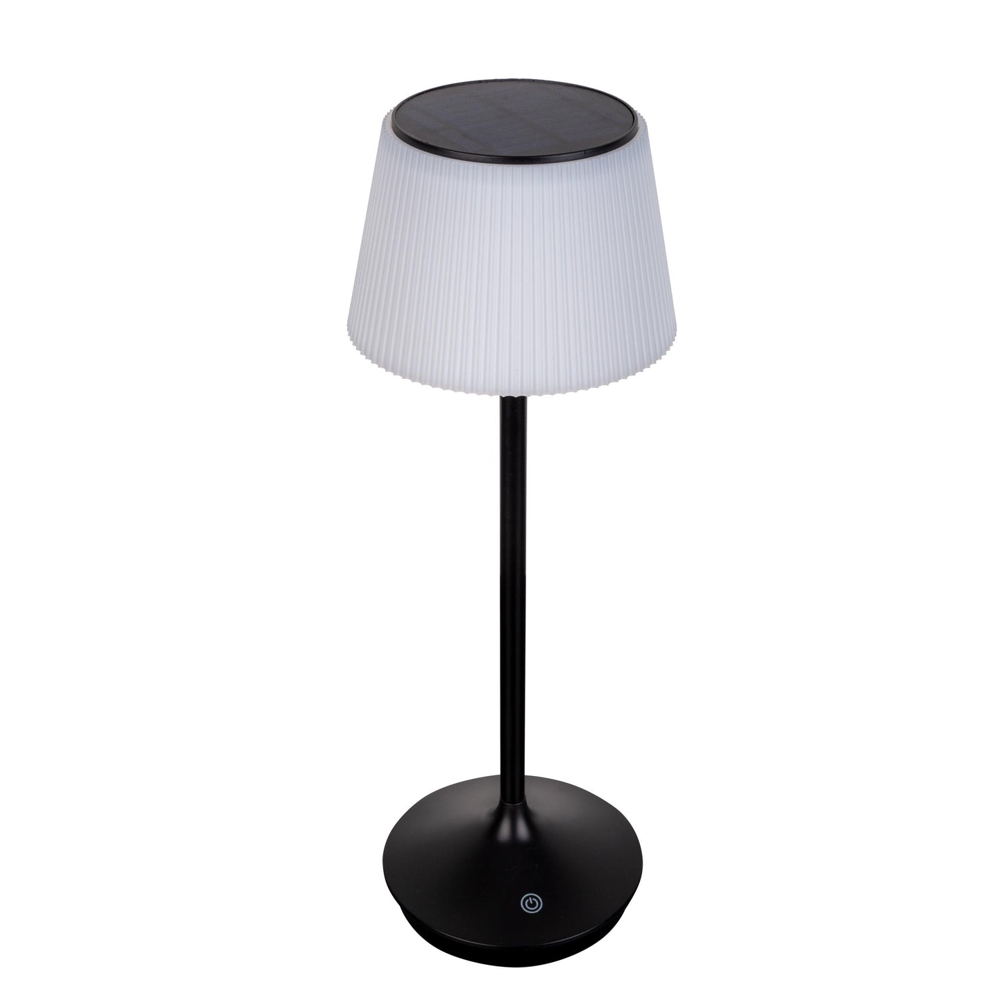 LED / CCT Solar-/ Akkutischleuchte "EMMI" H: 38cm schwarz