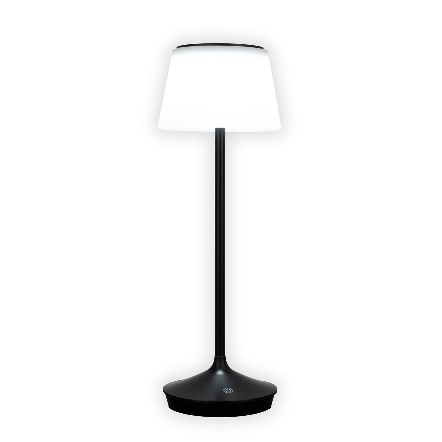 LED / CCT Solar-/ Akkutischleuchte "EMMI" H: 38cm schwarz