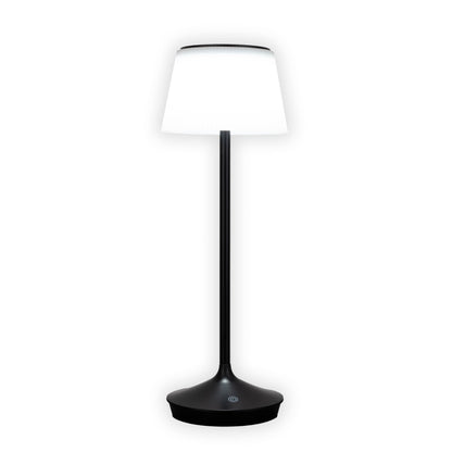 LED / CCT Solar-/ Akkutischleuchte "EMMI" H: 38cm schwarz