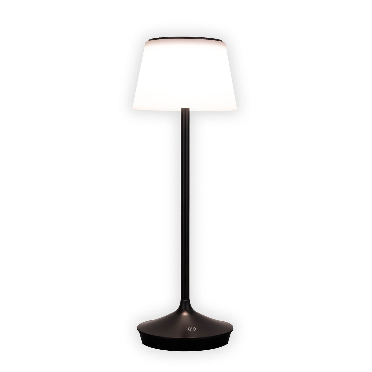 LED / CCT Solar-/ Akkutischleuchte "EMMI" H: 38cm schwarz