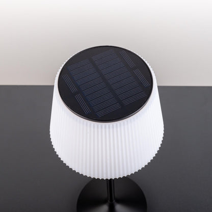 LED / CCT Solar-/ Akkutischleuchte "EMMI" H: 38cm schwarz