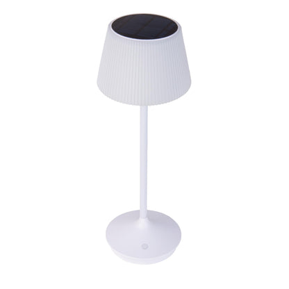 LED / CCT Solar-/ Akkutischleuchte "EMMI" H: 38cm weiß