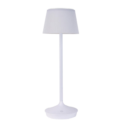 LED / CCT Solar-/ Akkutischleuchte "EMMI" H: 38cm weiß