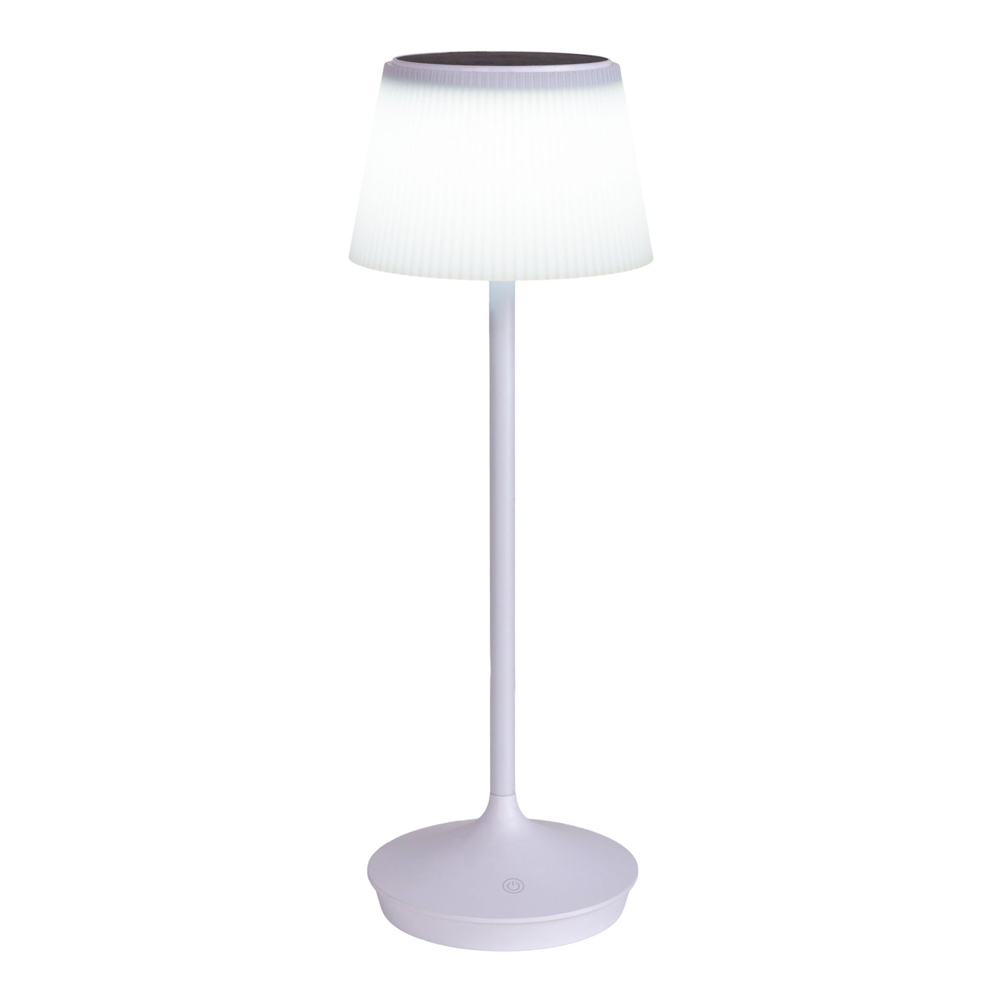 LED / CCT Solar-/ Akkutischleuchte "EMMI" H: 38cm weiß