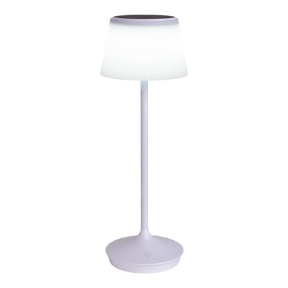 LED / CCT Solar-/ Akkutischleuchte "EMMI" H: 38cm weiß