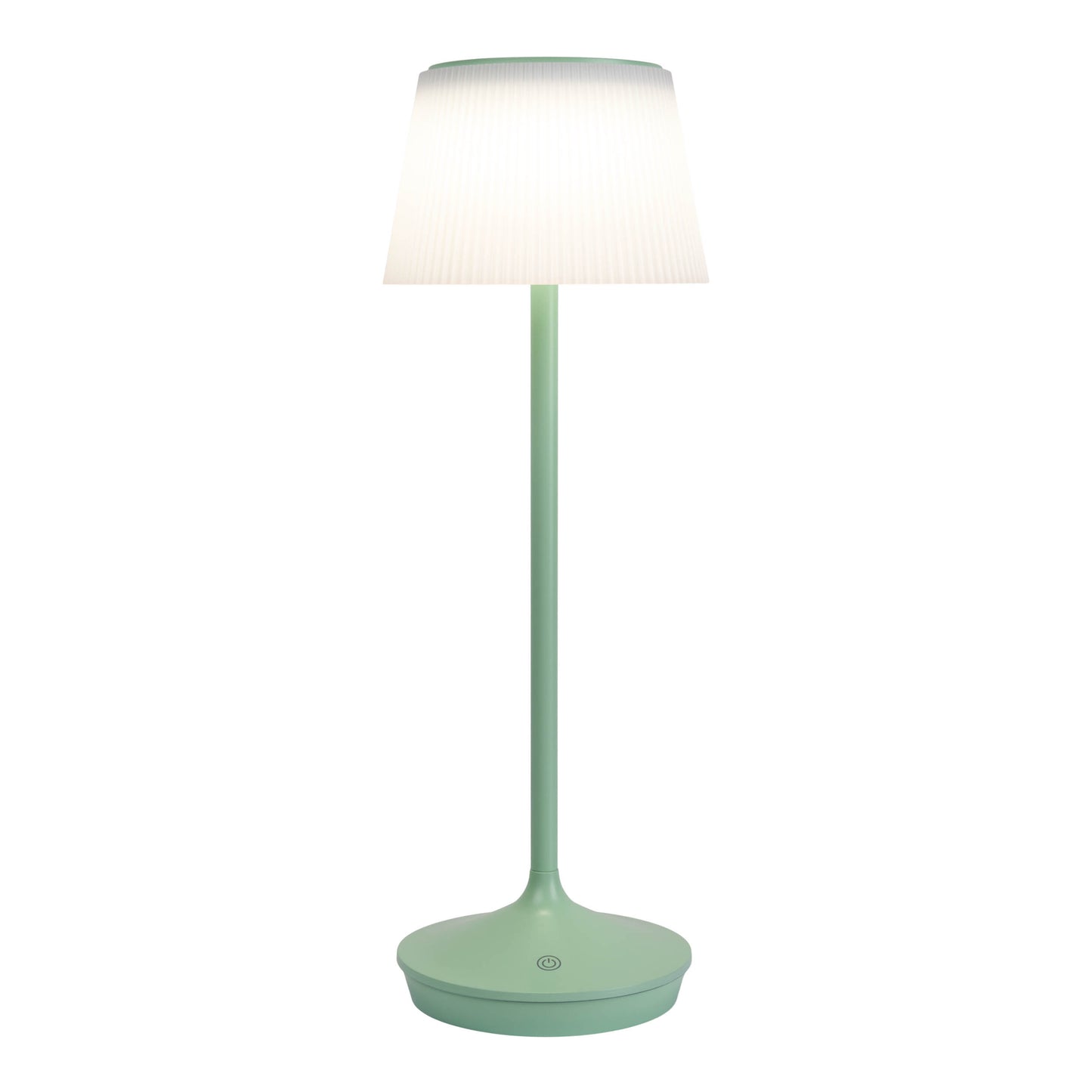 LED / CCT Solar-/ Akkutischleuchte "EMMI" H: 38cm mint