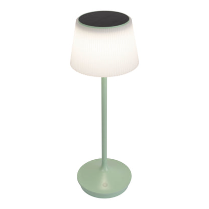 LED / CCT Solar-/ Akkutischleuchte "EMMI" H: 38cm mint