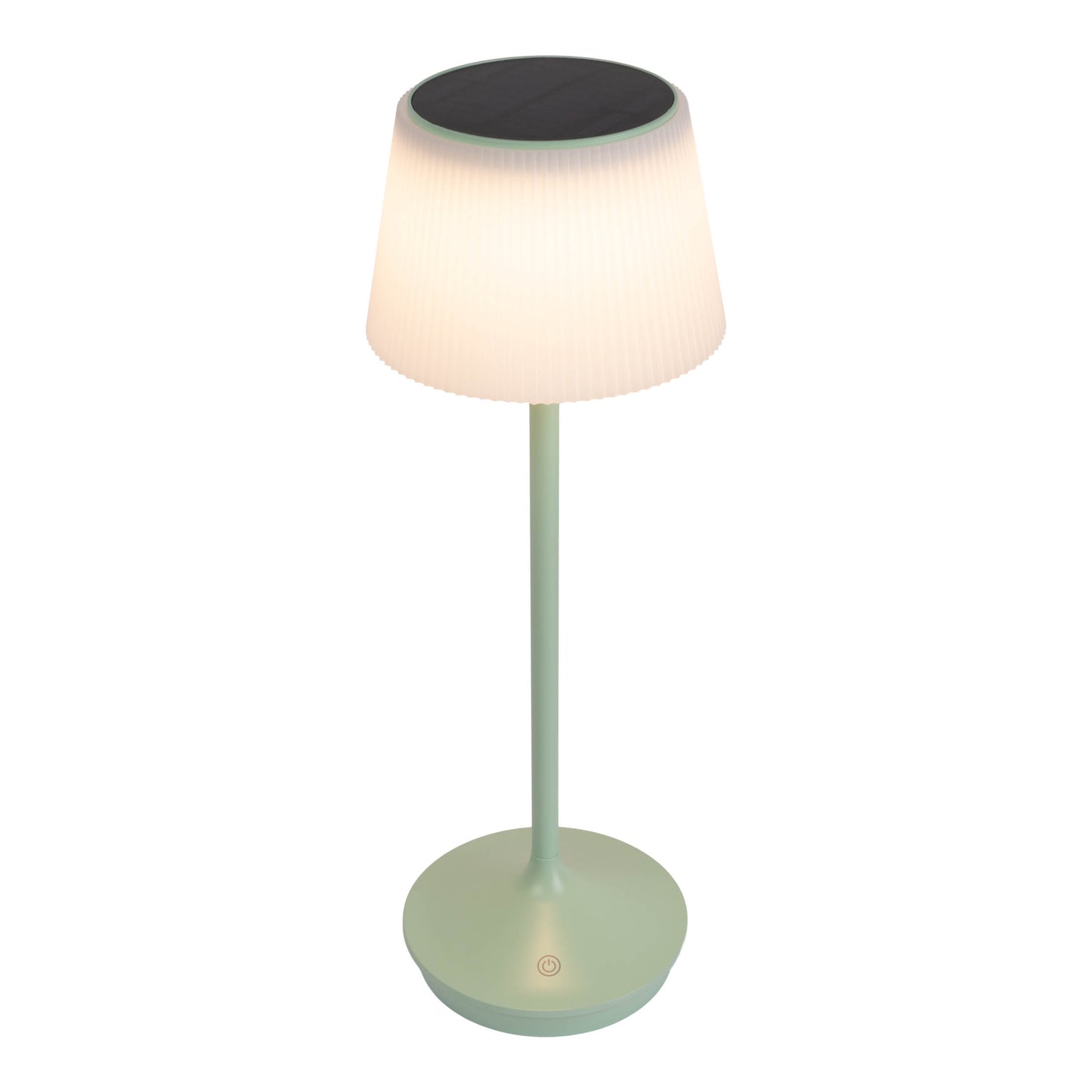 LED / CCT Solar-/ Akkutischleuchte "EMMI" H: 38cm mint