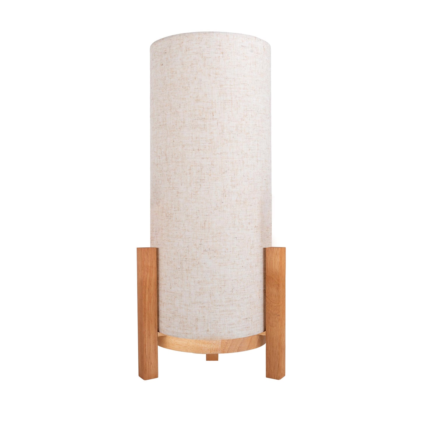 Akkutischleuchte "MADITA" H: 48cm leinen/natur