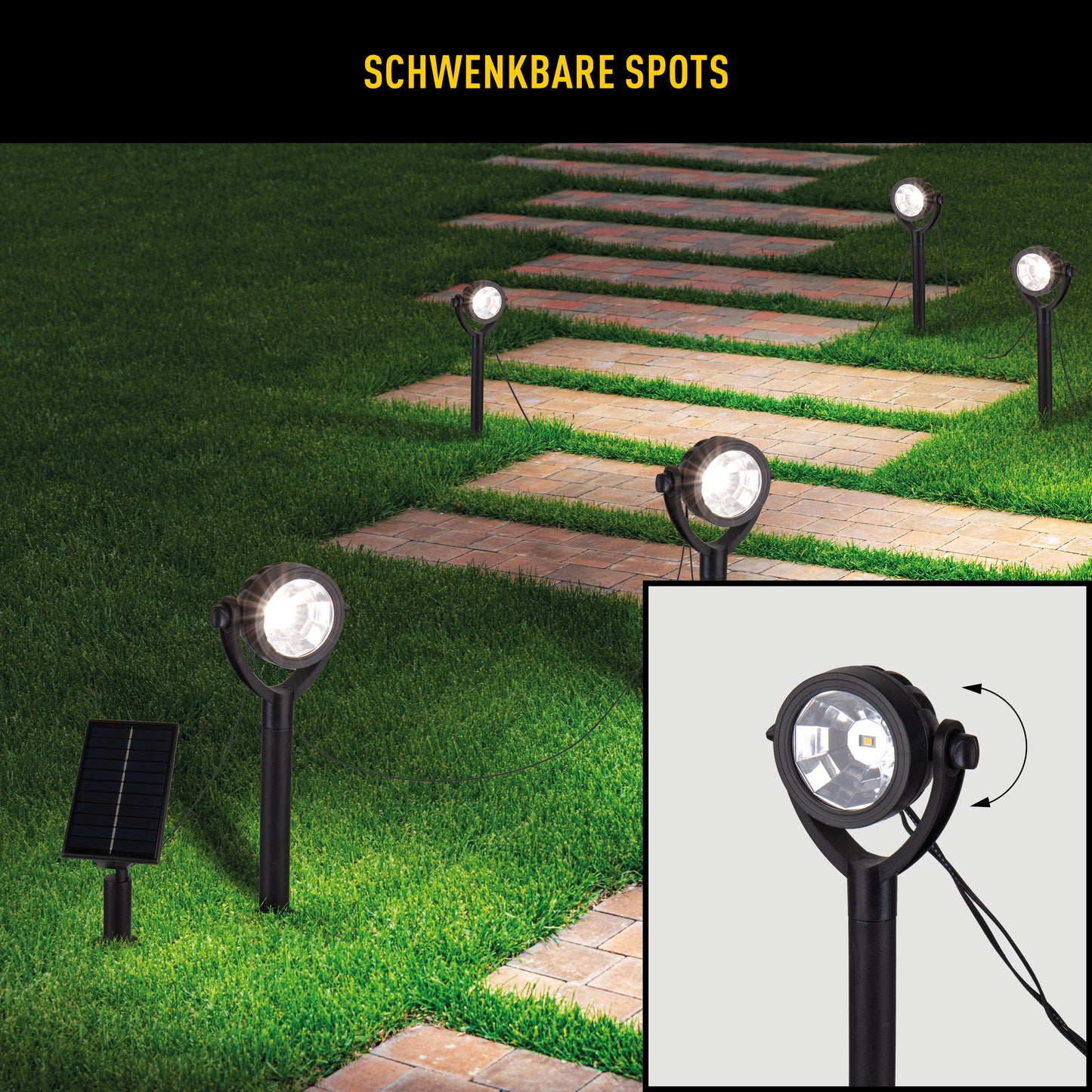 6er-Set Solar-/Erdspieß "NOMI" H: 33cm schwarz