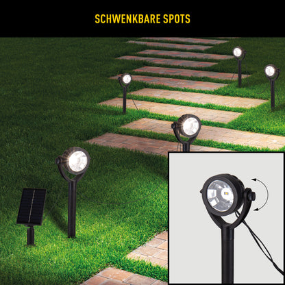 6er-Set Solar-/Erdspieß "NOMI" H: 33cm schwarz