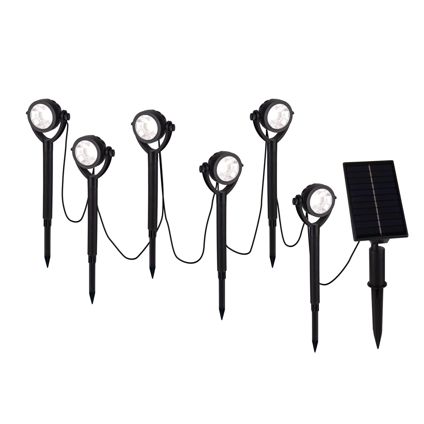 6er-Set Solar-/Erdspieß "NOMI" H: 33cm schwarz