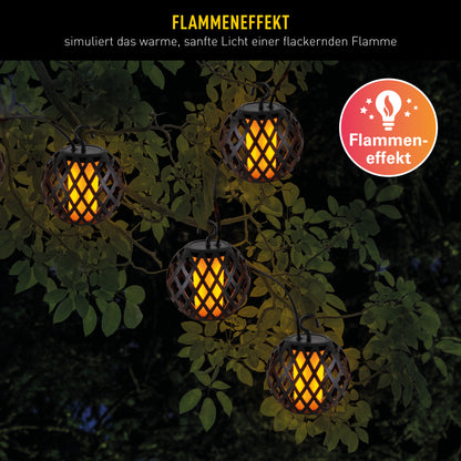 Solar-/Lichterkette "FOGO" inkl. Flammeneffekt