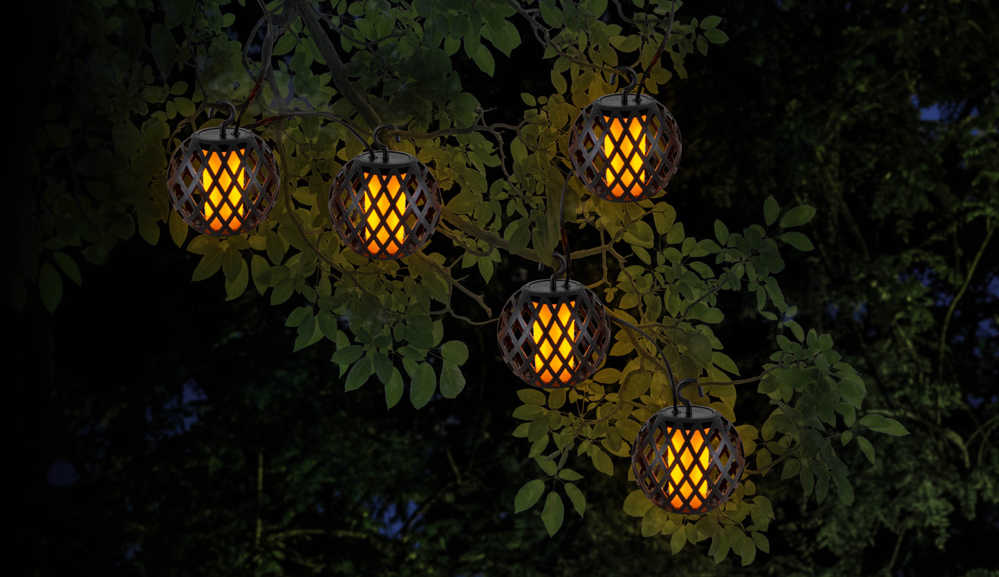 Solar-/Lichterkette "FOGO" inkl. Flammeneffekt