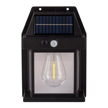 2er-Set Solar-/Wandleuchte "MIRA" H: 17cm schwarz