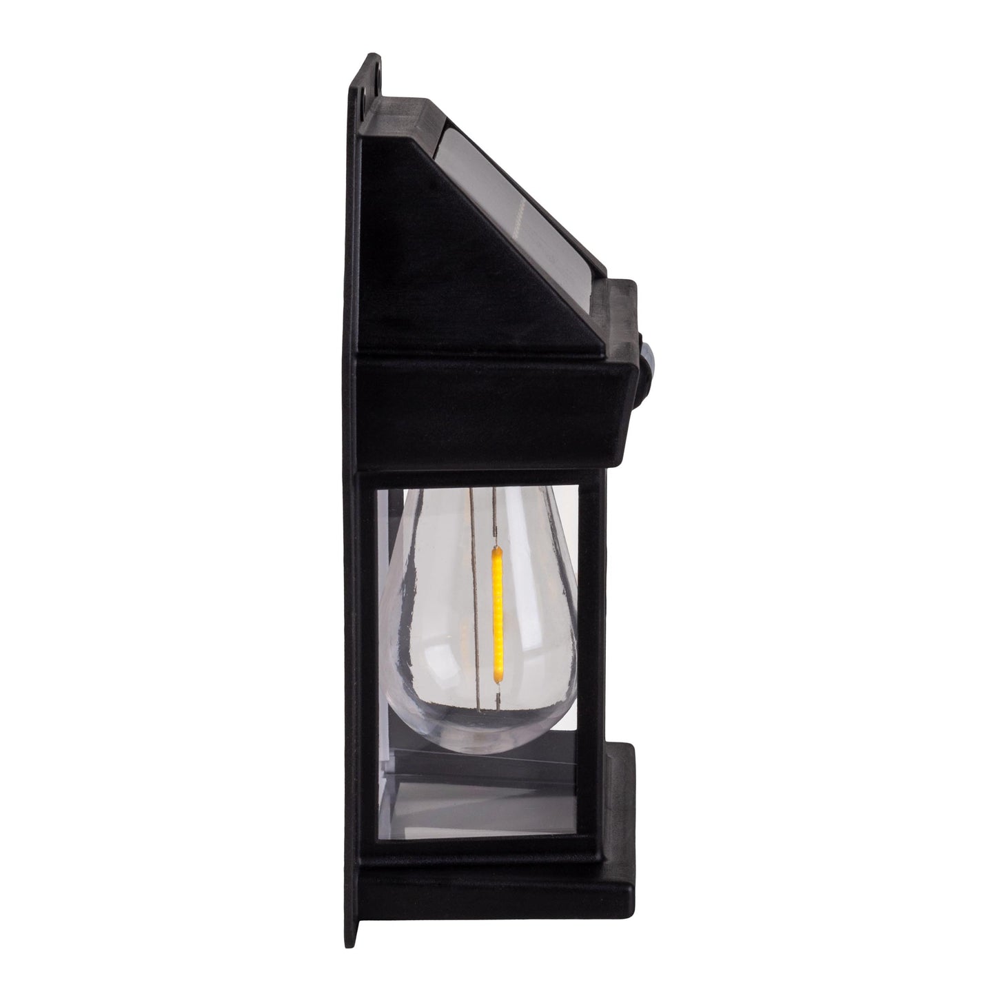 2er-Set Solar-/Wandleuchte "MIRA" H: 17cm schwarz