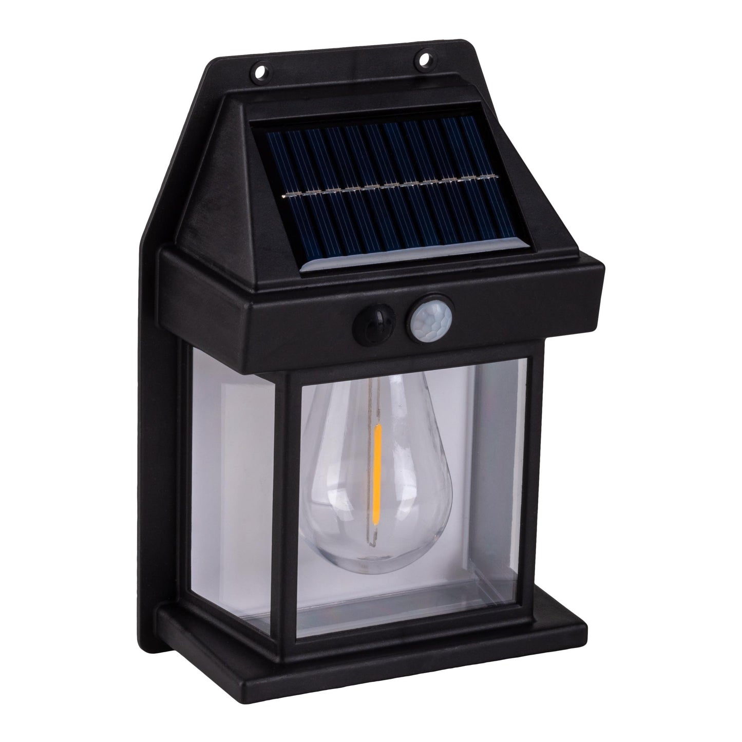 2er-Set Solar-/Wandleuchte "MIRA" H: 17cm schwarz