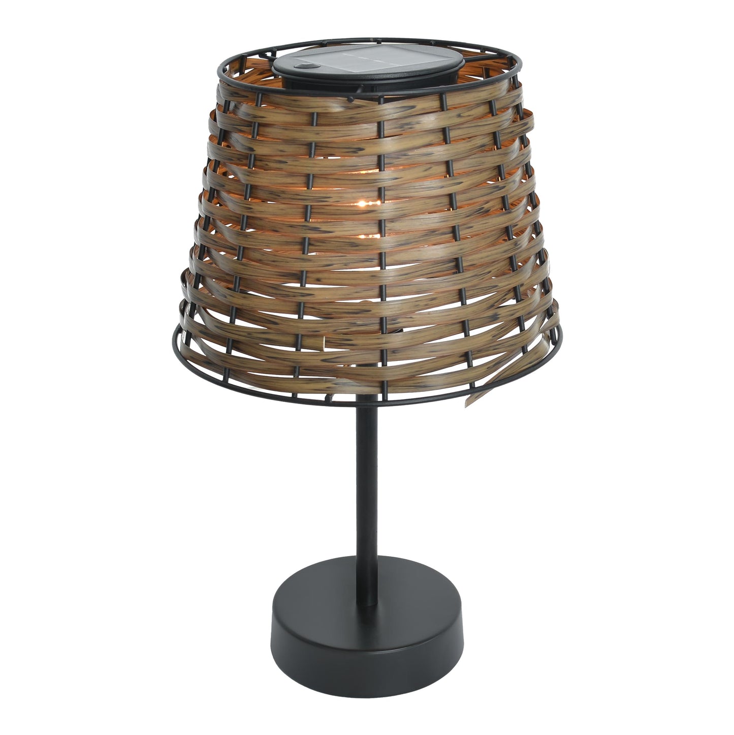 Solar-Tisch-Leuchte Rattan braun "RADA"