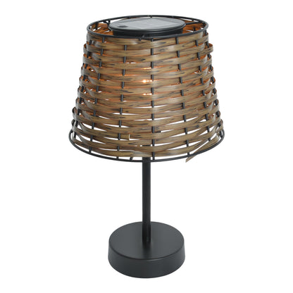 Solar-Tisch-Leuchte Rattan braun "RADA"