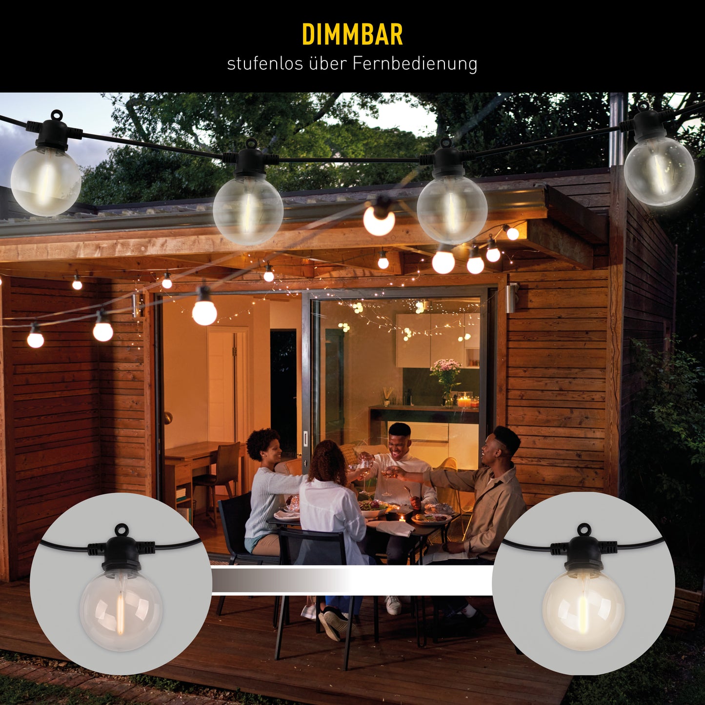 10er LED Solar-/USB-/Lichterkette "CADENA"