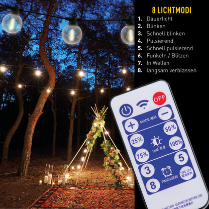 10er LED Solar-/USB-/Lichterkette "CADENA"
