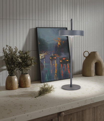 LED Akku-/Tischleuchte Magnetisch "ELLA" grau