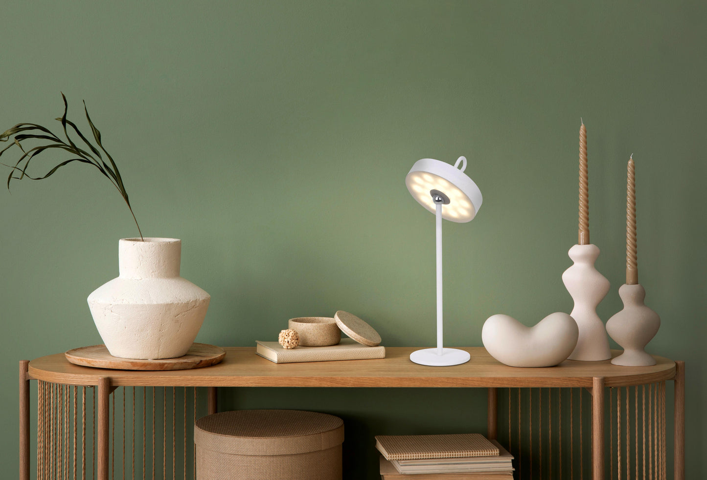 LED Akku-/Tischleuchte Magnetisch "ELLA" weiß