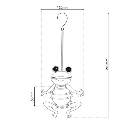 2er-Set Solar-/Deko-/Hängeleuchte "FROSCH" H: 20cm