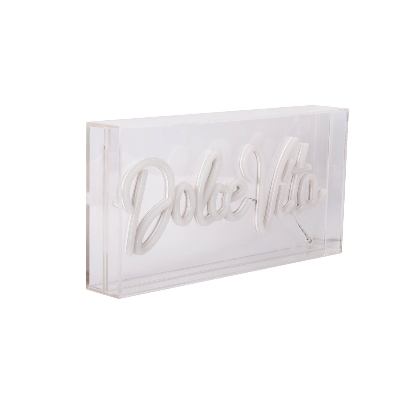LED Schriftleuchte "DOLCE VITA" Schild mit Tisch-/Wandfunktion L:30cm