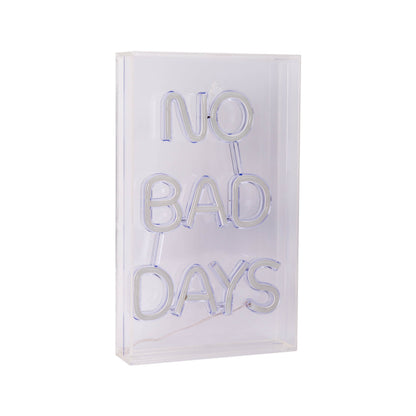 LED Schriftleuchte "NO BAD DAYS" Schild mit Tisch-/ und Wandfunktion