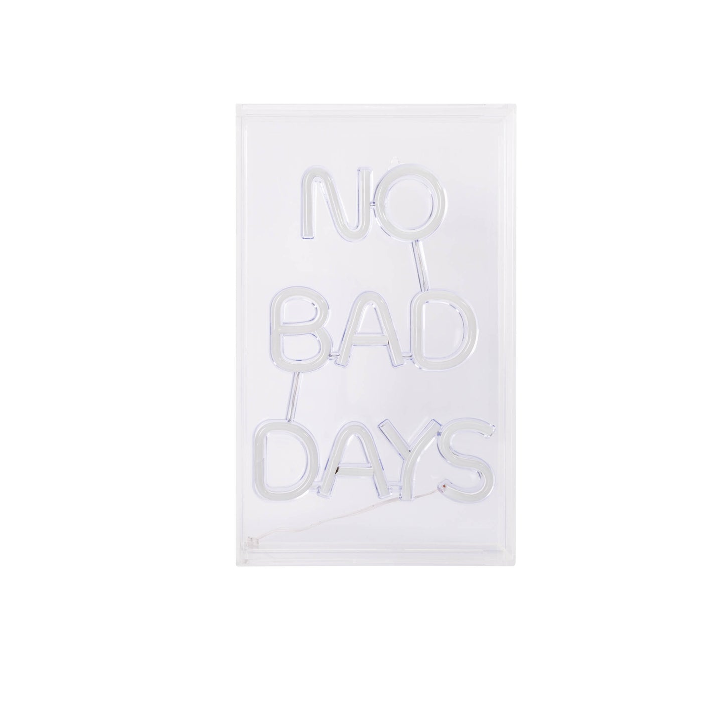 LED Schriftleuchte "NO BAD DAYS" Schild mit Tisch-/ und Wandfunktion