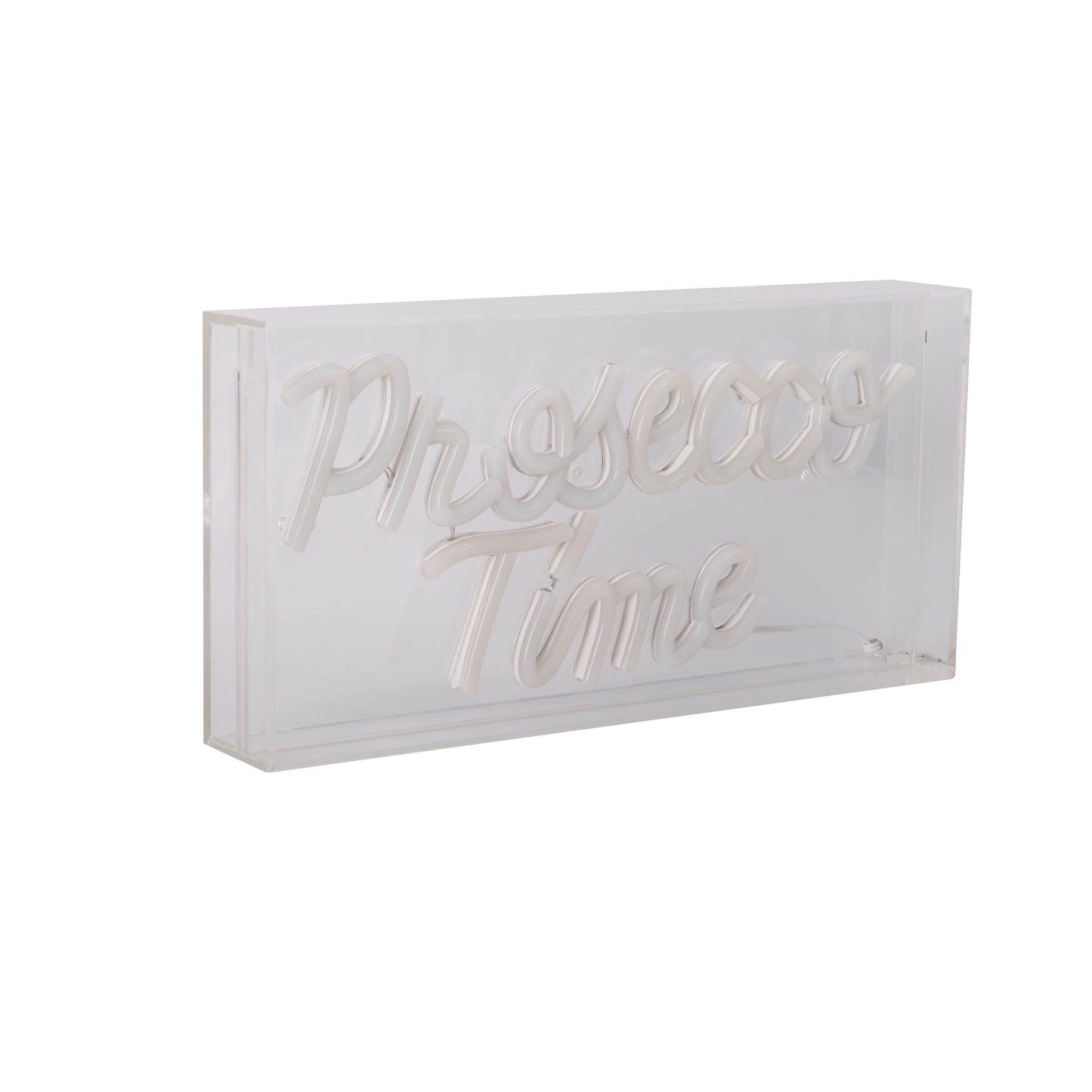 LED Schriftleuchte "PROSECCO TIME" Schild mit Tisch-/Wandfunktion L:30cm