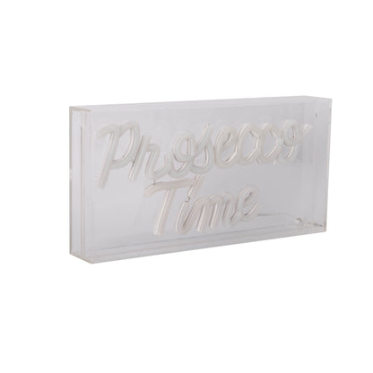 LED Schriftleuchte "PROSECCO TIME" Schild mit Tisch-/Wandfunktion L:30cm