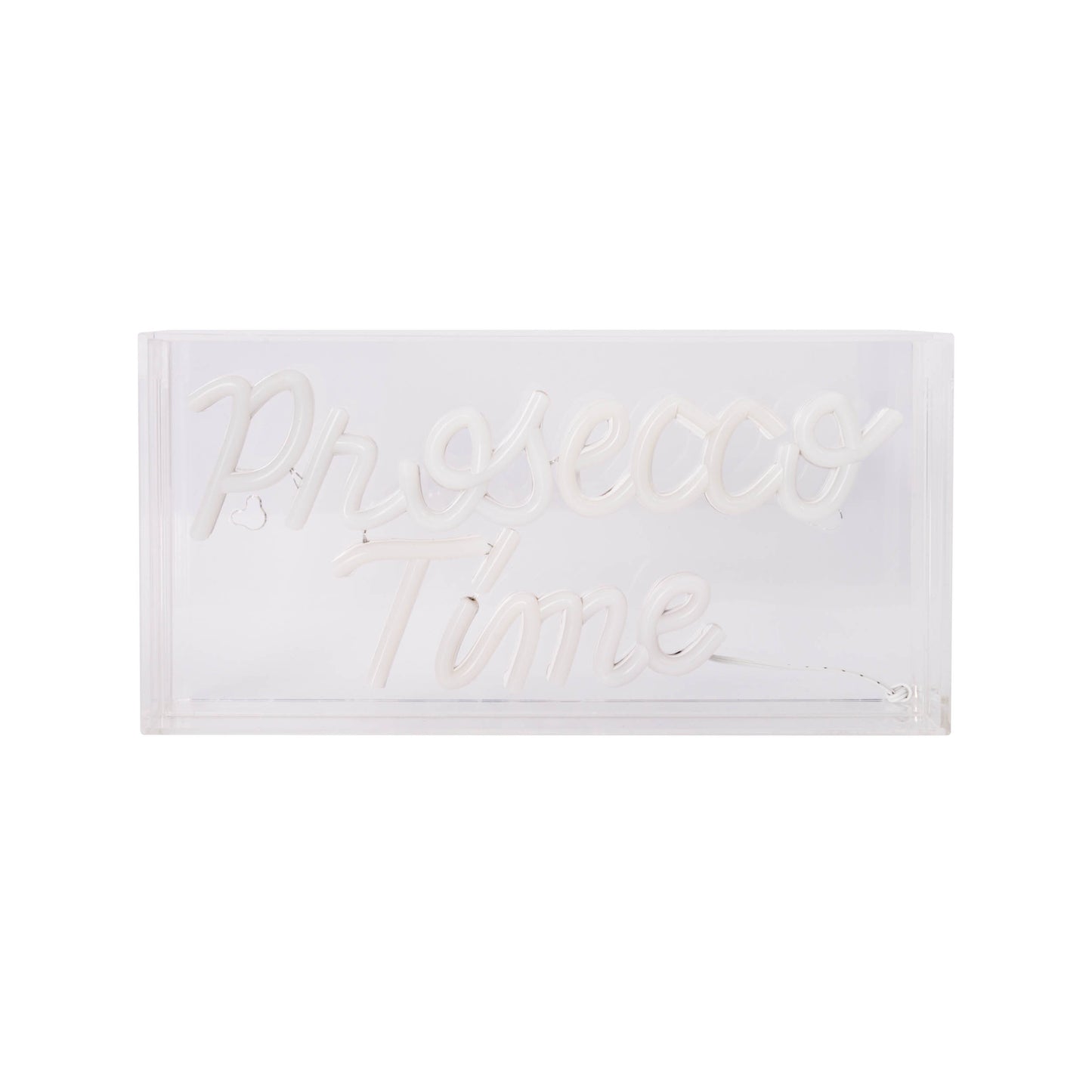 LED Schriftleuchte "PROSECCO TIME" Schild mit Tisch-/Wandfunktion L:30cm