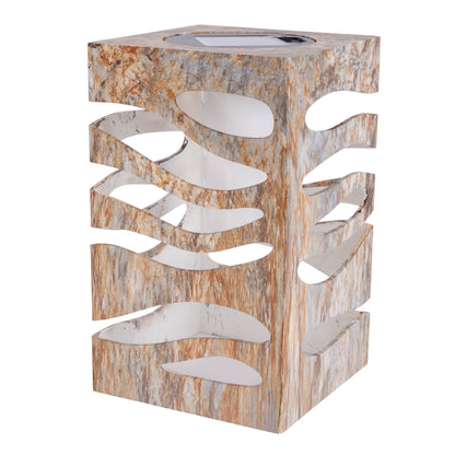 LED Deko/Solarleuchte "HILDA" L/B: 12,3cm silber